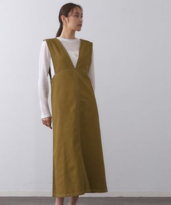 【SALE】OPAQUE.CLIP (Women)/オペークドットクリップ 配色ステッチジャンスカ(2002548390) チャ042 スカート【三越伊勢丹/公式】