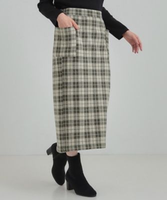 ＜SHOO LA RUE (Women)＞【Ｓ－ＬＬ／あったか】大人レディな着こなしに　シャギーチェックスカート（２００２５４８５３８）