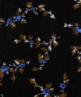 洗える／同柄アイテムあり】エラビー スプリッグ柄ベロアワンピース