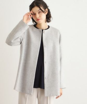 ＜LAURA ASHLEY＞【ウール混／ビジューボタン】ミドル丈コート（２００２５４８５７２）