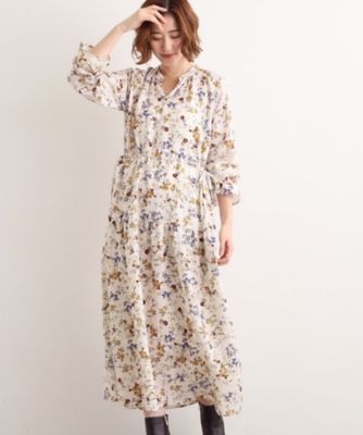 カスリフラワーティアードワンピース（2002548576） | GROVE