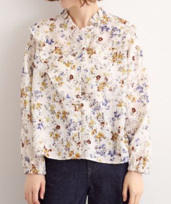 カスリフラワープリントブラウス（2002548577） | GROVE