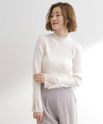 プリーツレイヤードニットプルオーバー（２００２５４８５８４）