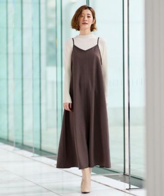 ジルボー　キャミワンピース　Mサイズ　美品 体型カバー／レイヤード】へリンボンキャミワンピース