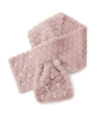 ＜SHOO･LA･RUE (Baby&Kids)＞フェイクファーハート型ビジューマフラー（２００２５４８６１６）