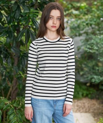 ストレッチフルニードルボーダーニット（2002548686