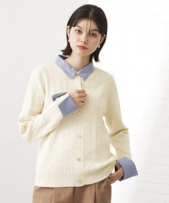 sheller レイヤード風ニット sheller シェリエ レイヤード風ニット