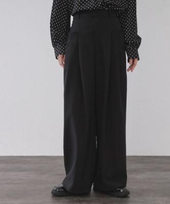 ＜OPAQUE.CLIP (Women)＞タックデザインワイドパンツ【洗濯機ＯＫ】（２００２５４８８１２）