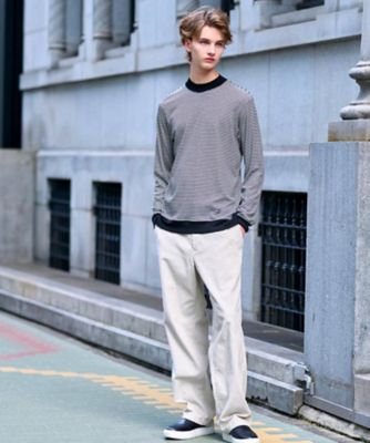 モックネック ボーダーカットソー（2002548826