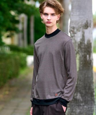 モックネック ボーダーカットソー（2002548826