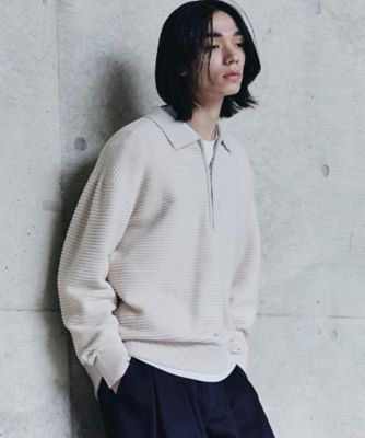 イッセイミヤケ ニットポロシャツ ハーフジップニットポロシャツ（2002548827） | tk. TAKEO