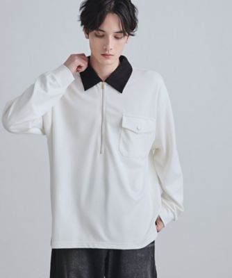 ハードポンチハーフジップポロカットソー（2002548849