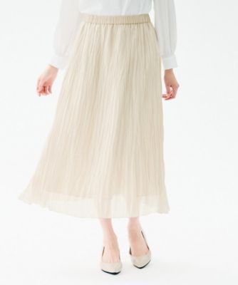 ＜UNTITLED L (Women/大きいサイズ)＞シャイニープリーツスカート（２００２５４８８７０）