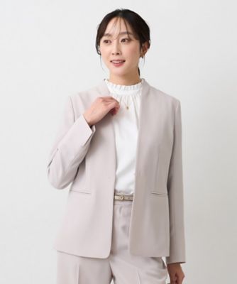 ベージュ系 レディースの大きいサイズ 13号～25号／2L～8L ジャケット