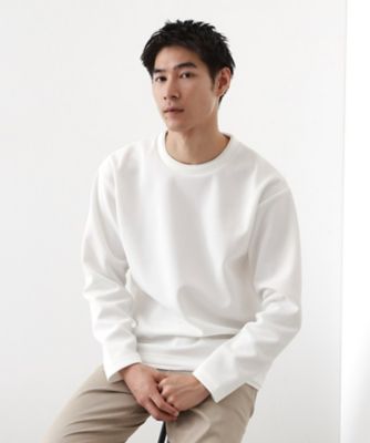 THE SHOP TK (Men)/ザ ショップ ティーケー【ラクして決まる!】レイヤード風長袖Tシャツ 洗濯機OK(2002548923) シロ003 トップス【三越伊勢丹/公式】