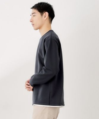 ラクして決まる！】レイヤード風長袖Tシャツ 洗濯機OK