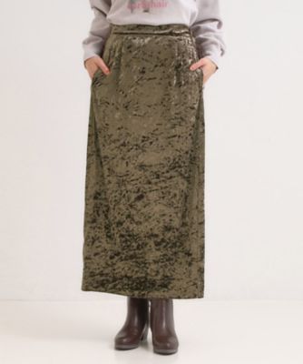 ベロア調ナロースカート（2002548928） | SHOO LA RUE  