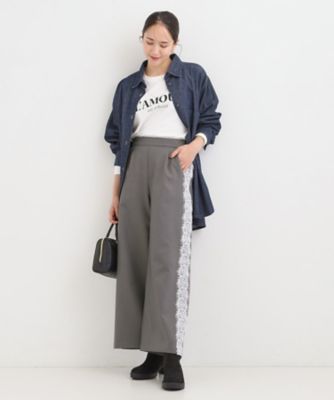 サイドレースワイドパンツ（2002548932） | SHOO LA