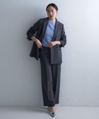 接触令感／UVカット／洗える】エアリー ダブルブレストジャケット