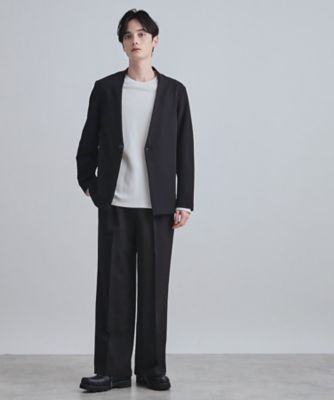 新品未使用タグ付き♡AOKI T/Rストレッチ ノーカラージャケット&パンツ セットアップ対応】360度ストレッチノーカラージャケット