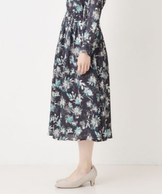 M～3Lサイズ／セットアップ】グレースフラワープリントスカート