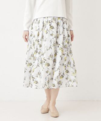 ＜CORDIER (Women)＞【Ｍ～３Ｌサイズ／セットアップ】グレースフラワープリントスカート（２００２５４８９８４）