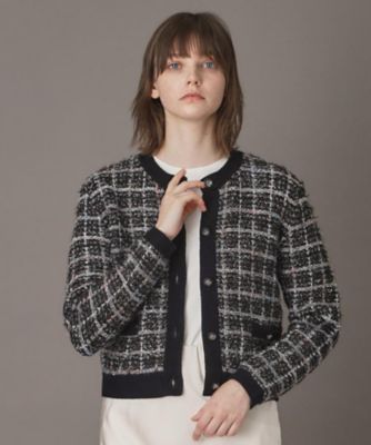 ＜DRESSTERIOR (Women)＞ツイードニットカーディガン（２００２５４９３８８）