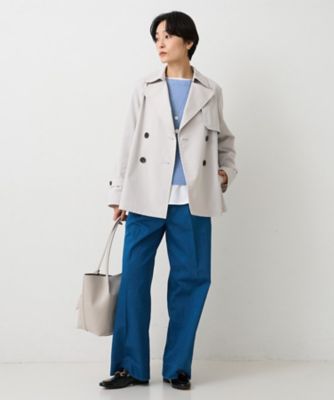 【はっ水／洗える／セレモニーにも】タスランショートトレンチコート（２００２５４９６２３）