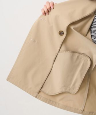 はっ水／洗える／セレモニーにも】タスランショートトレンチコート