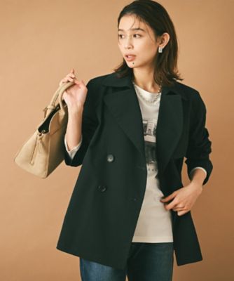 【はっ水／洗える／セレモニーにも】タスランショートトレンチコート（２００２５４９６２３）