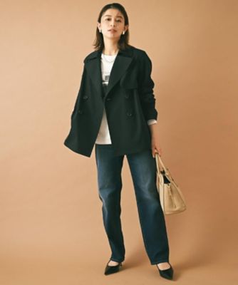 【はっ水／洗える／セレモニーにも】タスランショートトレンチコート（２００２５４９６２３）