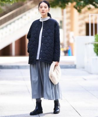 キルトノーカラージャケット（2002549654） | Dessin (Women