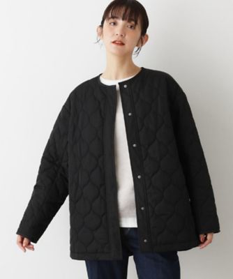 キルトノーカラージャケット（2002549654） | Dessin (Women