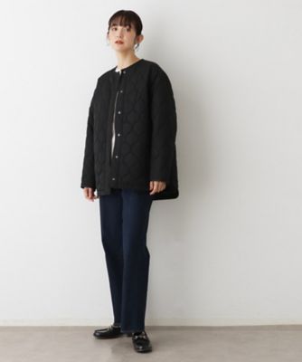 キルトノーカラージャケット（2002549654） | Dessin (Women