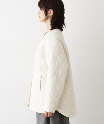 キルトノーカラージャケット（2002549654） | Dessin (Women