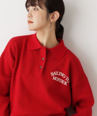 Dessin (Women)/デッサン フロッキーロゴ入り襟付きニット(2002549655) アカ063 トップス【三越伊勢丹/公式】