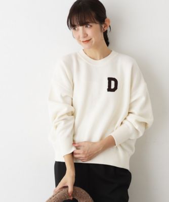 洗える】Dサガラ刺繍ワッペン付きニット（2002549656