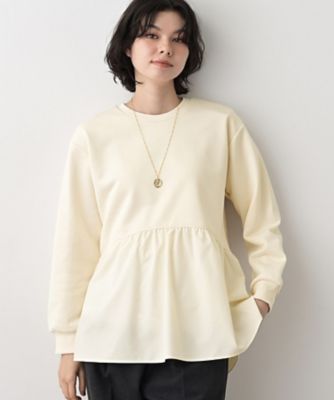 ＜Dessin (Women)＞【体型カバー／洗える】ペプラムスウェット（２００２５４９６５９）