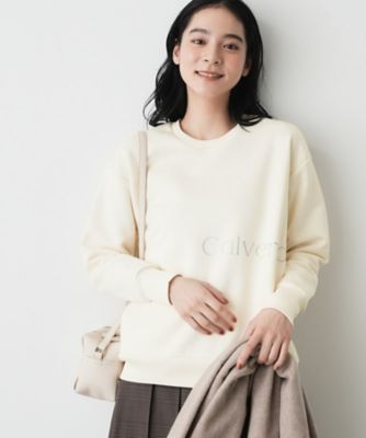 ＜Dessin (Women)＞【洗える】裏起毛ロゴスウェット（２００２５４９６６０）