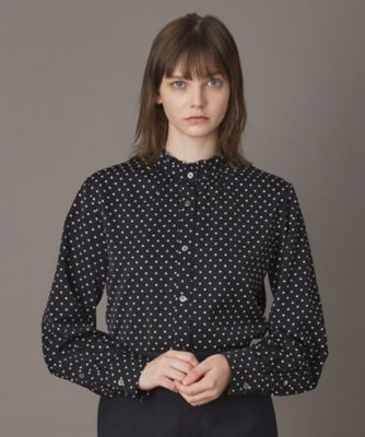 【NAOさま】シェリエ＊ステッチフリルトップス＊ブラック＊ドット NAOさま】シェリエ＊ステッチフリルトップス＊ブラック＊ドット