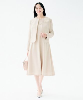 洗える／ストレッチ性／フォーマル】フレアワンピース