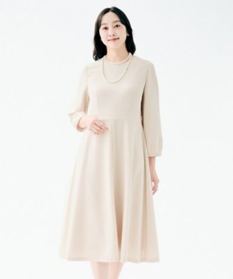洗える／ストレッチ性／フォーマル】フレアワンピース