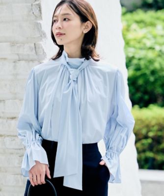 25SS Theory Open Nk Tie Blouse ボウタイブラウス ボウタイブラウス | シャツ・ブラウス | NOELA OFFICIAL WEB STORE