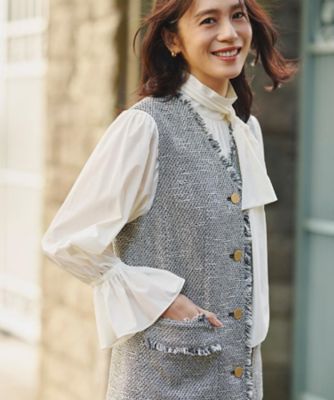 オンオフ使える】スラブツイード ジレ（2002549688