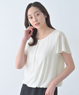 ＜UNTITLED L (Women/大きいサイズ)＞パウダリータックブラウス（２００２５４９７０７）