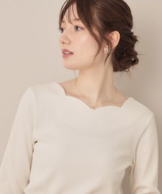 ＜COUTURE BROOCH (Women)＞ハートネックテレコプルオーバー（２００２５５０６５０）