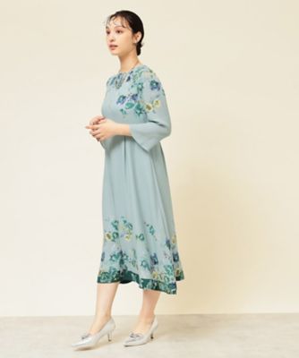 SUNAUNA (Women)/スーナウーナ【co creation and yours/SS~L】花柄パネルワンピース(2002550667) グリーン122 ワンピース・ドレス【三越伊勢丹/公式】