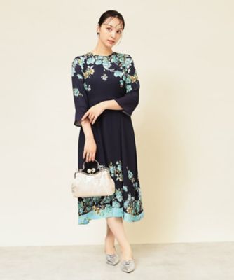 SUNAUNA (Women)/スーナウーナ【co creation and yours/SS~L】花柄パネルワンピース(2002550667) アオ194 ワンピース・ドレス【三越伊勢丹/公式】