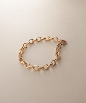 ＜COCOSHNIK (Women)＞Ｋ１８中空甲丸アズキ　ブレスレット（２００２５５０７１８）