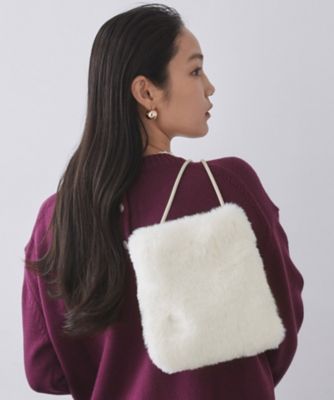 OPAQUE.CLIP (Women)/オペークドットクリップ フェイクファースクエアミニポシェット(2002550733) シロ003 旅行用かばん・バッグ【三越伊勢丹/公式】